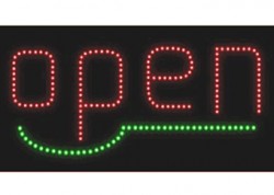 Underline Open LED sign