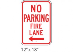 No Parking Fire Lane Left