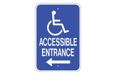 handicap entrance left signs by web