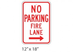 No Parking Fire Lane Right