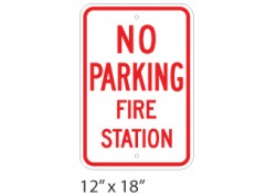 No Parking Fire Station