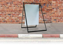 24″ x 30″ white blank only for Sidewalk Frame