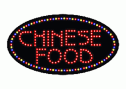 Chinese Food Oval Red LED