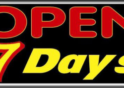 Open 7 Days Sign